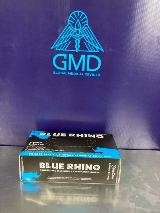 (1) Box of Blue Rhino Nitrile Examination Gloves for sale
