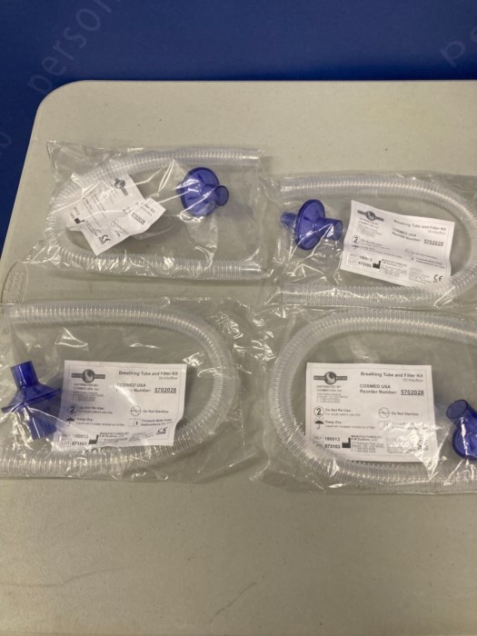(1) Box of Breathing Tubes and Filter Kits for sale