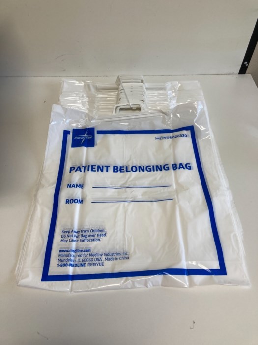 (1) Box of Medline Patient Belonging Bags for sale
