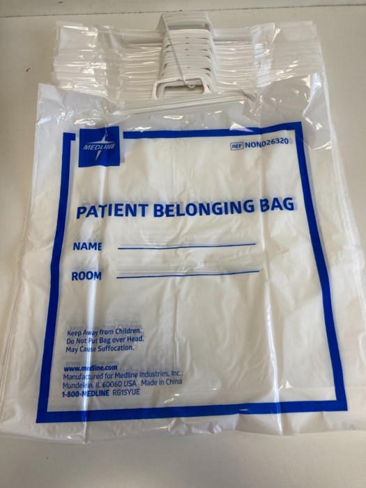 (1) Box of Medline Patient Belonging Bags for sale