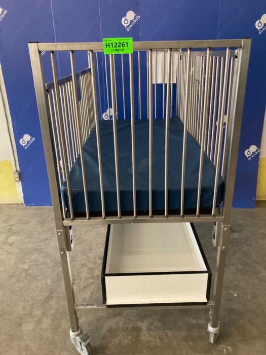 (1) Hard Baby Crib with Wheels for sale