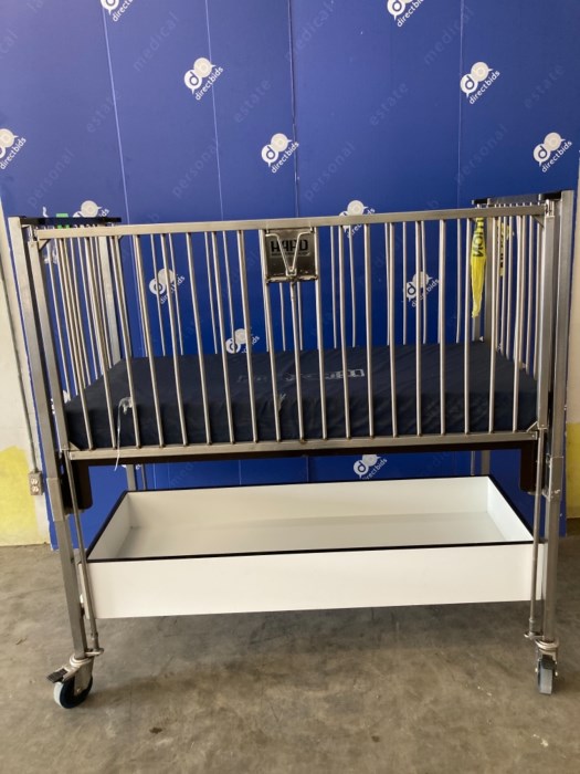 (1) Hard Baby Crib with Wheels for sale