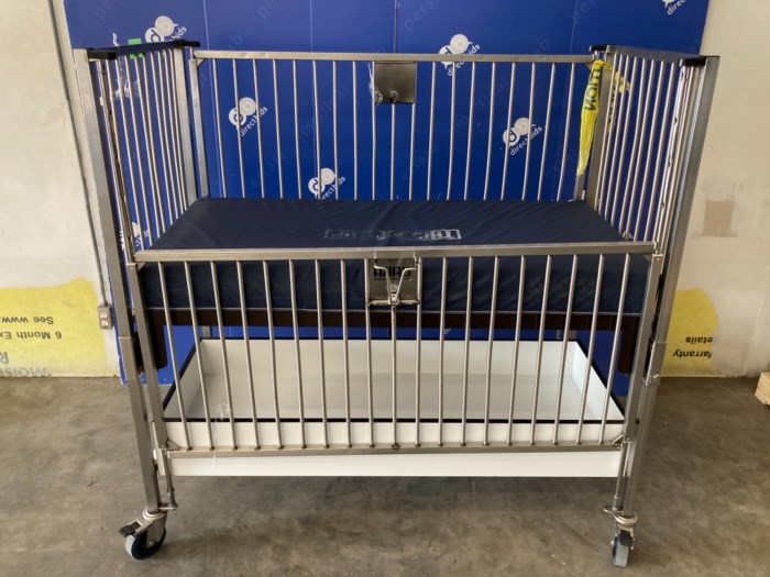 (1) Hard Baby Crib with Wheels for sale