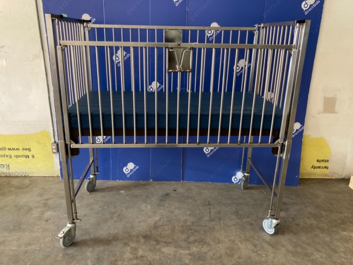 (1) Hard Baby Crib with Wheels for sale