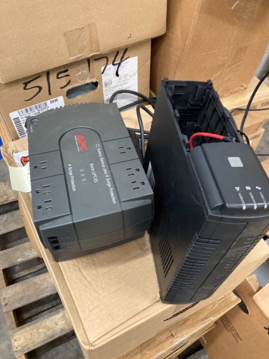 (1) Pallet of Monitors, Power Supply Boxes, Printer and Stands for sale