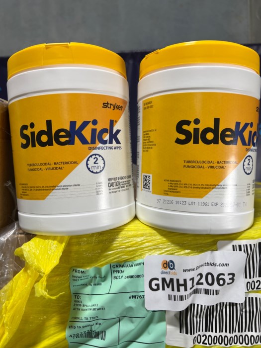 (1) PALLET OF STRYKER SIDEKICK WIPES for sale