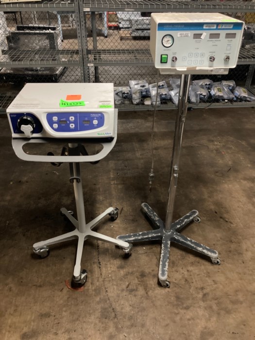 (1) Welch Allyn Surgical Illuminator (1) Cabot Medical System 4000 Electronic Insufflator for sale