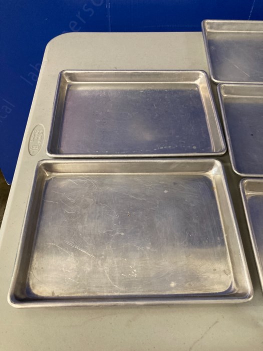 (11) Small Stainless Steel Baking Pans for sale