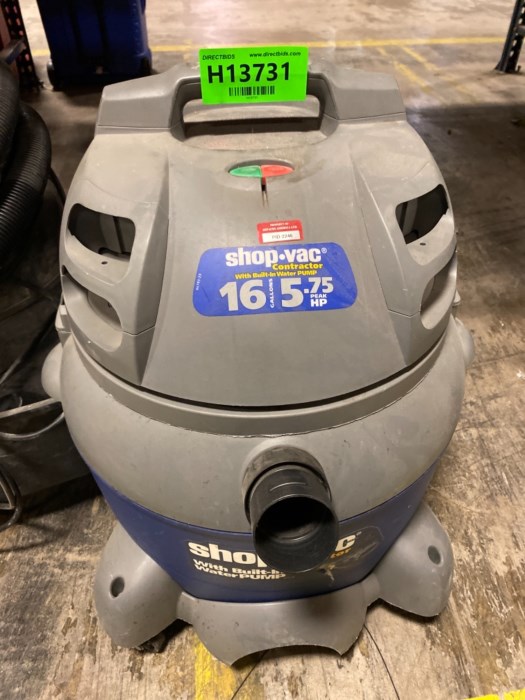(2) Assorted Shop Vacs for sale