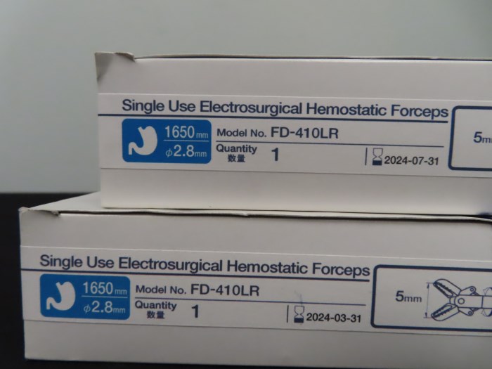 2 BOXES OF OLYMPUS ROTATABLE ELECTROSURGICAL HEMOSTATIC FORCEPS 5MM X