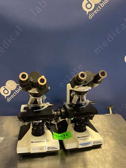 (2) Fisher Scientific Micro Master Microscopes for sale