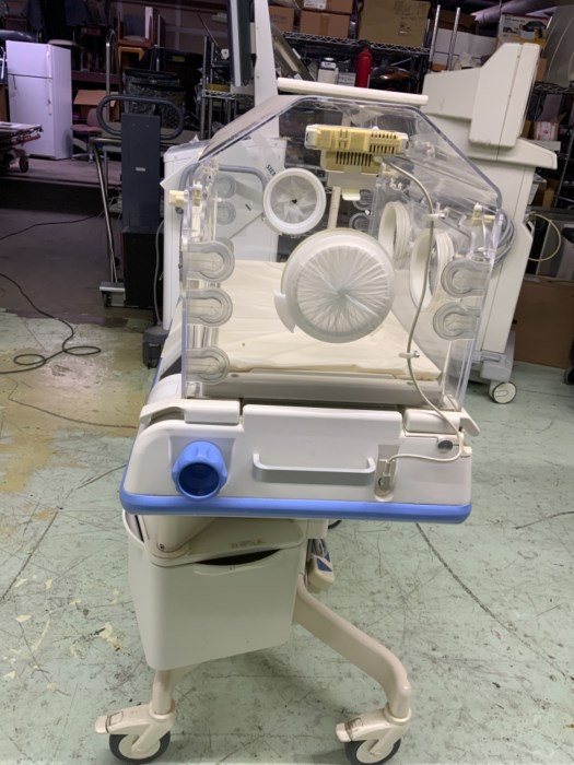 (2) Hilrom Isolette Infant Incubators, (1) Olympic Model 23 Warming