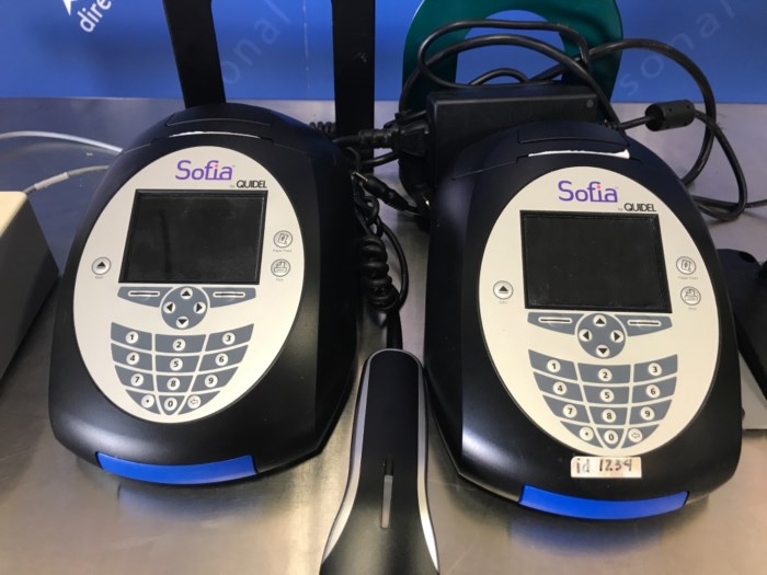 (2) Quidel Sophia Laboratory Analyzer w/ Alere Universal Printer for sale