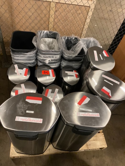 (21) Stainless Trash Cans for sale