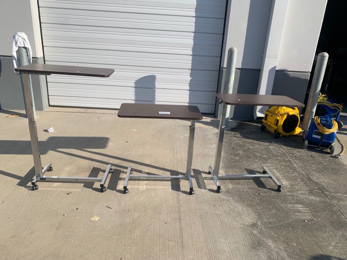 (3) AMFAB OVERBED TABLE for sale