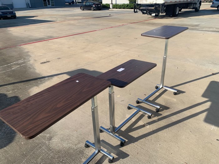 (3) AMFAB OVERBED TABLE for sale
