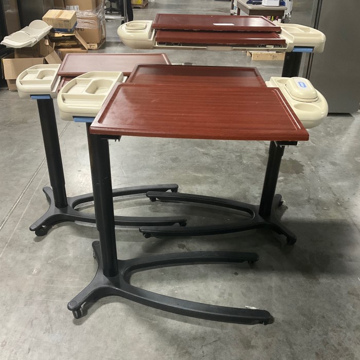 (3) HILLROM OVERBED TABLES for sale