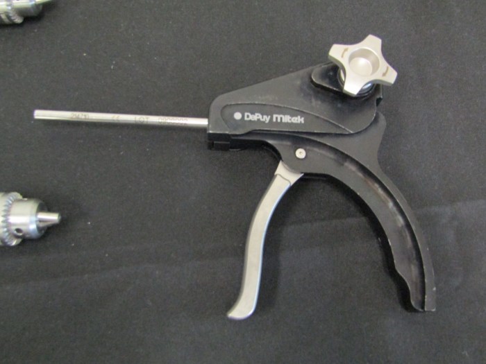 3 Sklar Stainless Steel Bone Drill Offset Handle w/ Jacobs Chuck & 1