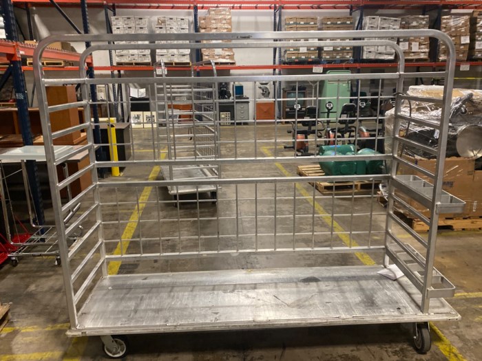 (3) Stainless Rolling Carts for sale