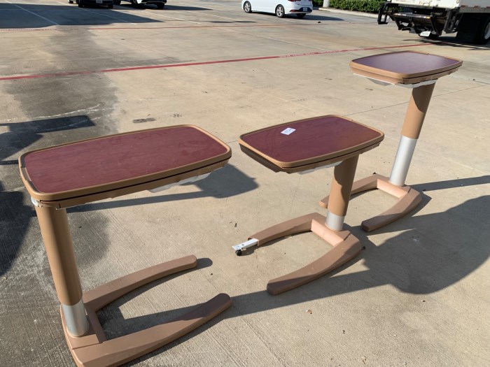 (3) STRYKER OVERBED TABLE for sale
