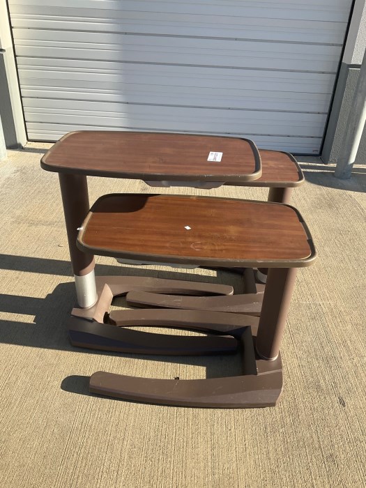 3) Stryker Overbed Tables for sale