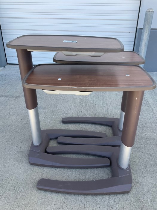 (3) Stryker Overbed Tables for sale