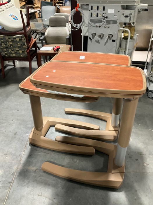(3) STRYKERS OVERBED TABLES for sale