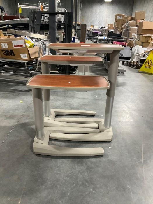 (3) STRYKERS OVERBED TABLES for sale