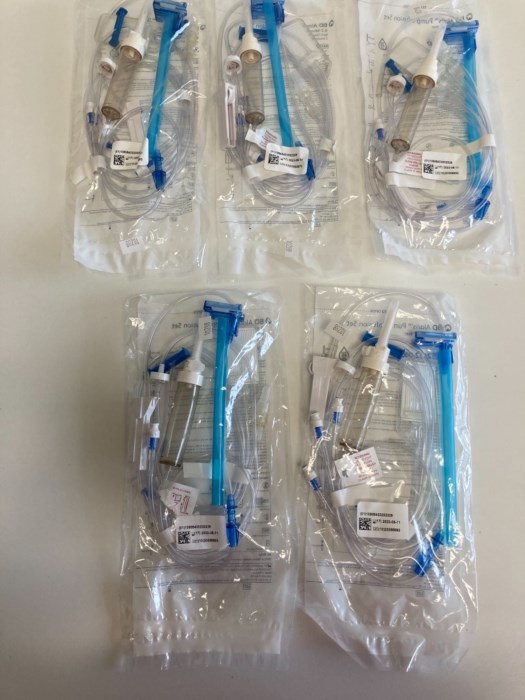 (5) BD Alaris Pump Infusion Sets for sale