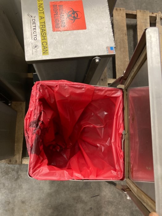 (6) Infectious Waste Trash Cans for sale