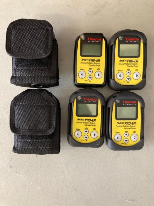 (6) Thermo Scientific RadEye PRDER (Personal Radiation Detector) for sale