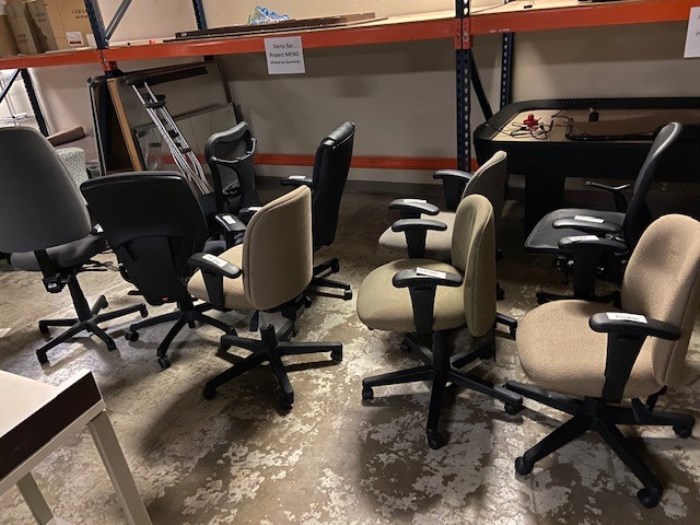 (10) Assorted Rolling Chairs for sale