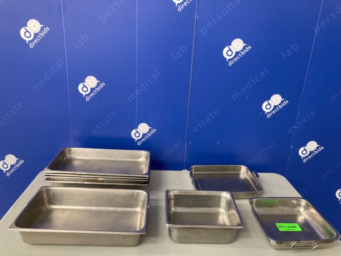 (9) Hotel Stainless Steel Pans for sale