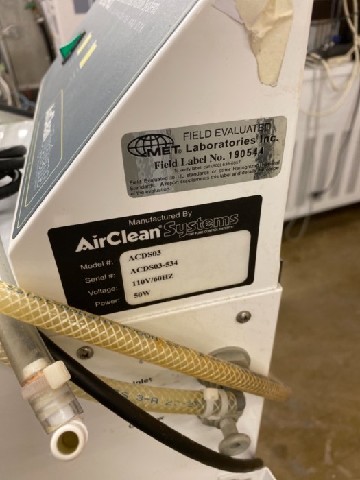 Air clean systems AC DS03 automated deactivation system for