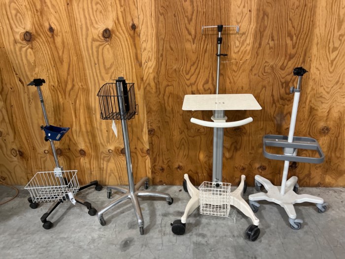 Assorted Medical Carts/IV Poles (Lot of Approximately 12) for sale