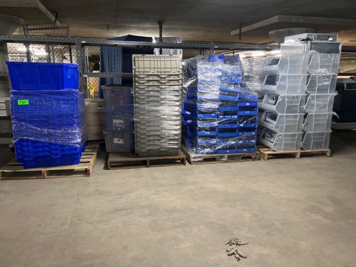 Assorted plastic containers for sale