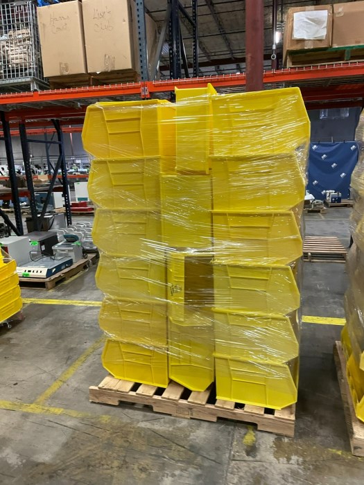 Assorted Size Lab Bins *Lot of 4 Pallets* for sale