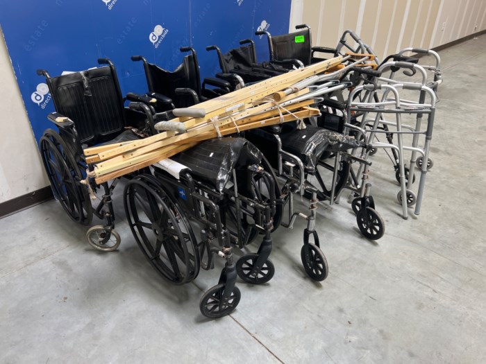 Assorted Wheelchairs/Walkers/ and Crutches for sale