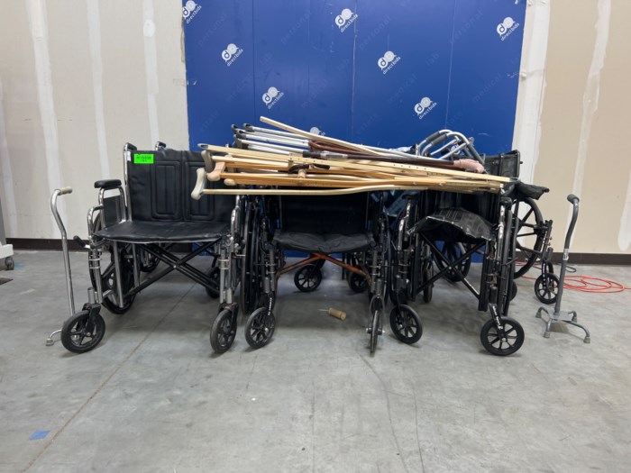 Assorted Wheelchairs; Walkers; Canes; and Crutches for sale