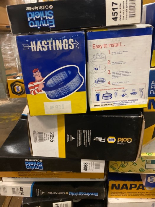 New Napa Auto Parts, Pallet of Estimated (150) Air Filters for sale
