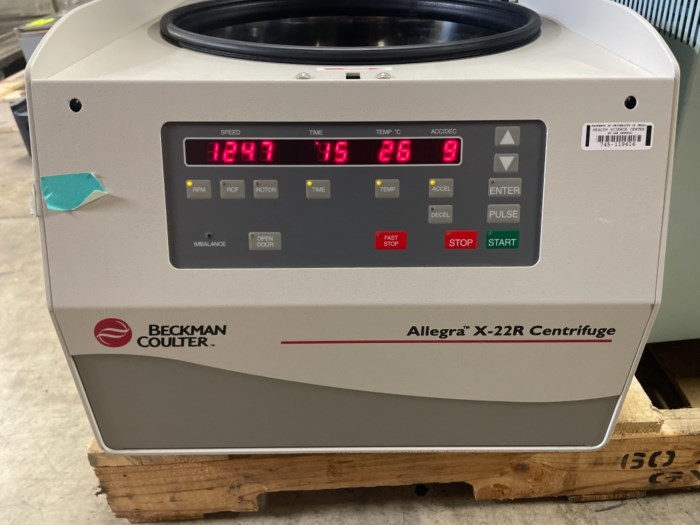 Beckman Coulter Allegra X22R Tabletop Centrifuge for sale