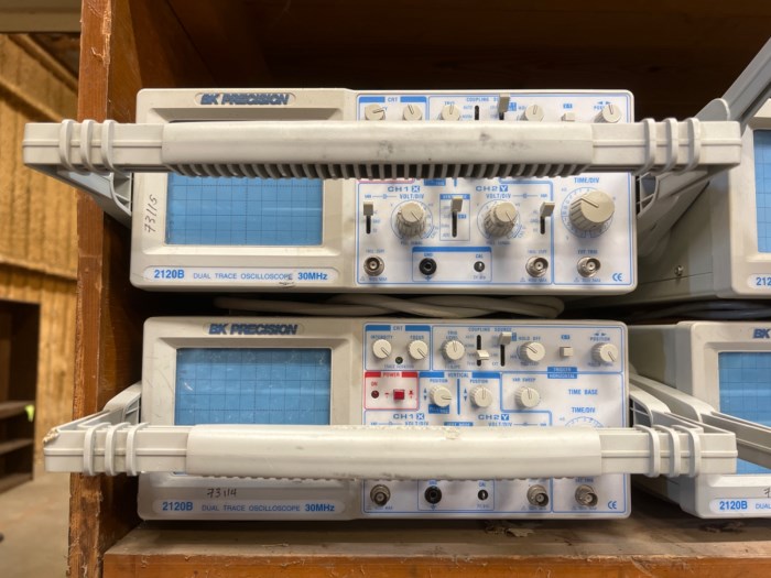 BK Precision 2120B Dual Trace Oscilloscopes (Lot of 7 for sale