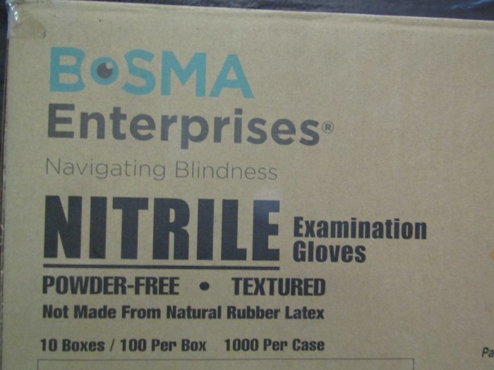Bosma Enterprises Nitrile Examination Exam Gloves PowderFree Small Case of 1000 for sale