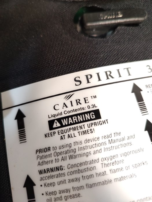 Caire Spirit Liquid Oxygen Portable Unit for sale
