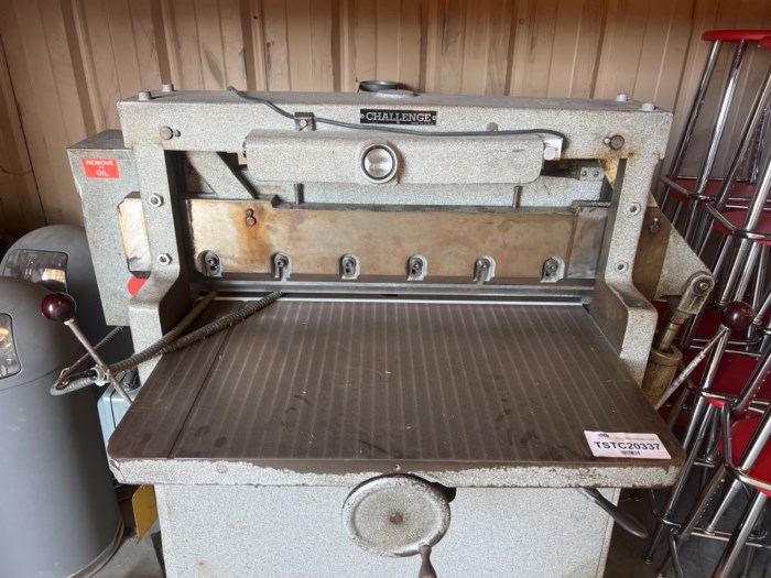 Challenge Model HB Industrial Paper Cutter for sale