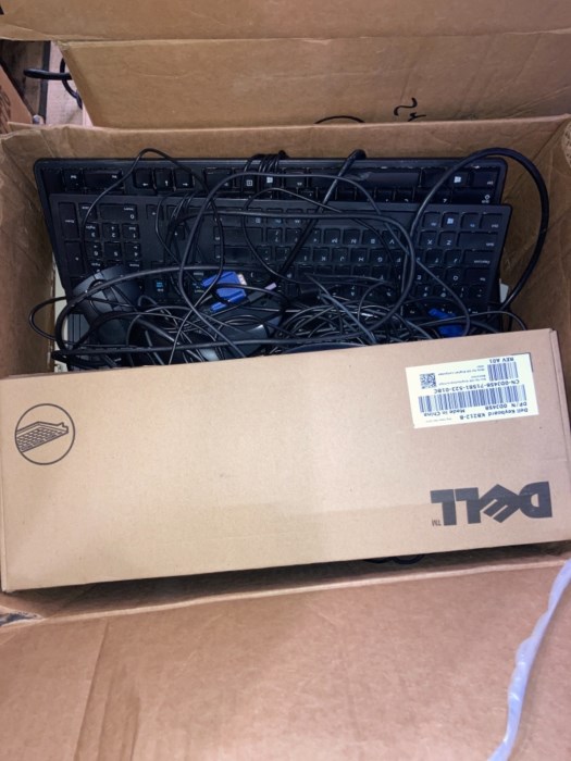 Computer Monitors, Keyboards, Mouse, Printer and Power Supply Boxes for