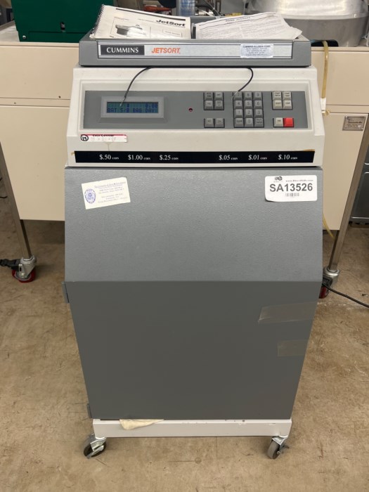 Cummins JetSort 3000 Series High Speed Coin Sorter/Countet for sale