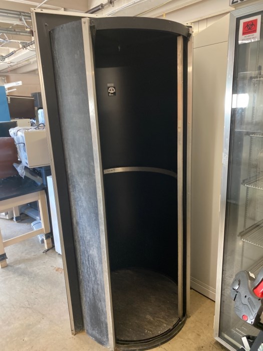 Dark room entrance exit revolving door photography and film processing