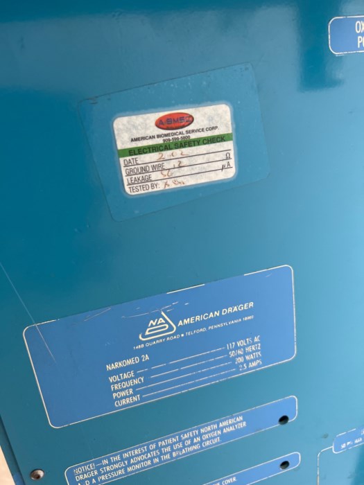 Drager Narkomed 2a Anesthesia for sale