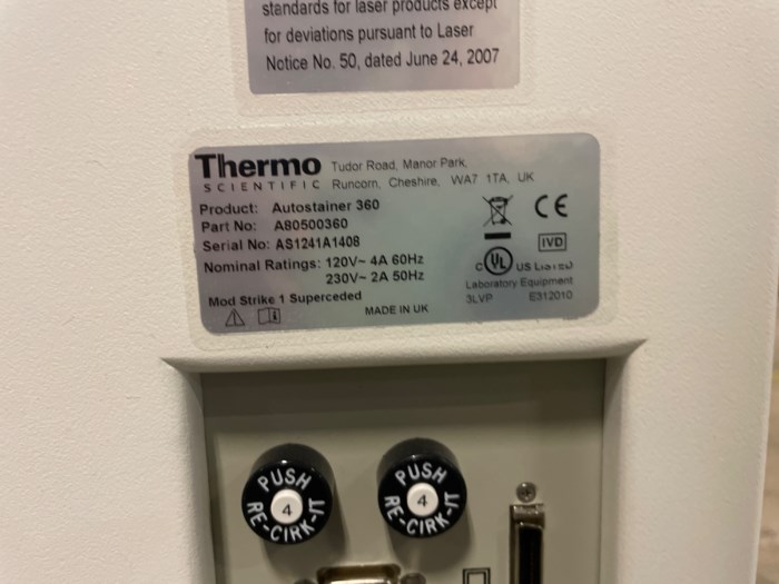 Epredia Lab Vision Autostainer 360 With PT Module*Powered on at time of